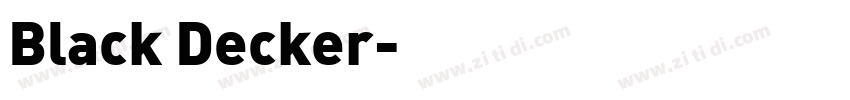 Black Decker字体转换 Black Decker字体转换